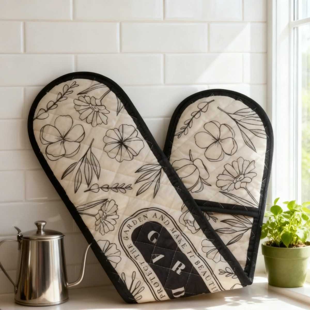 Scald Proof Integrated Oven Glove Thicke Heat Insating Microwave Glove for Baking Cooking Barbeque Household Kitchen Tools H251212