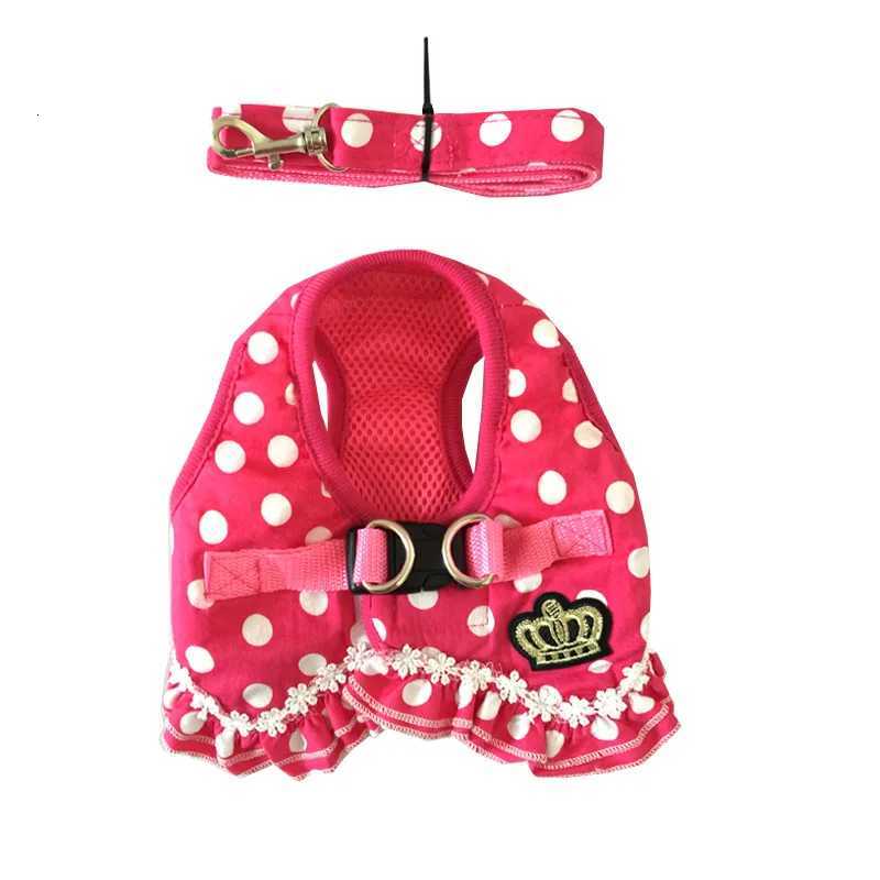 Luxury Dot Design Pet Dogs Chest Harness Cute Small Puppy Supplies Dog Collar Leash Set Accesorios Para Gatos Chihuahua M251213