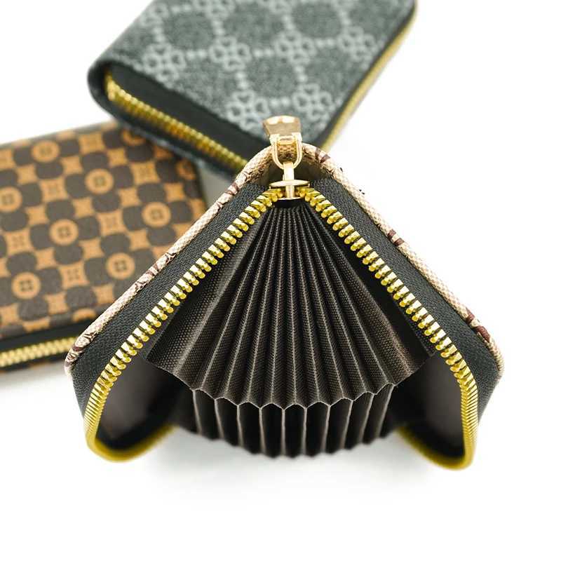 Presbyopia Organ Card Holder Checkerboard Cpact Fiable Large Capacity Coin Purse Y251213