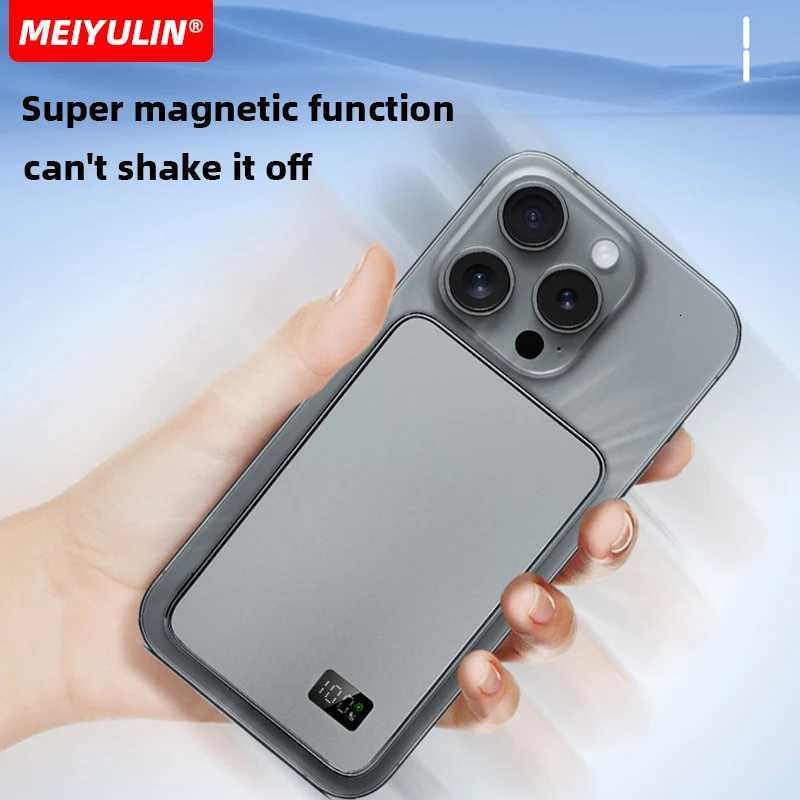 10000mAh Thin Magnetic Wireless Power Bank 5000mAh Portable USB C Fast Charging External Battery for iPhone 16 15 H251213