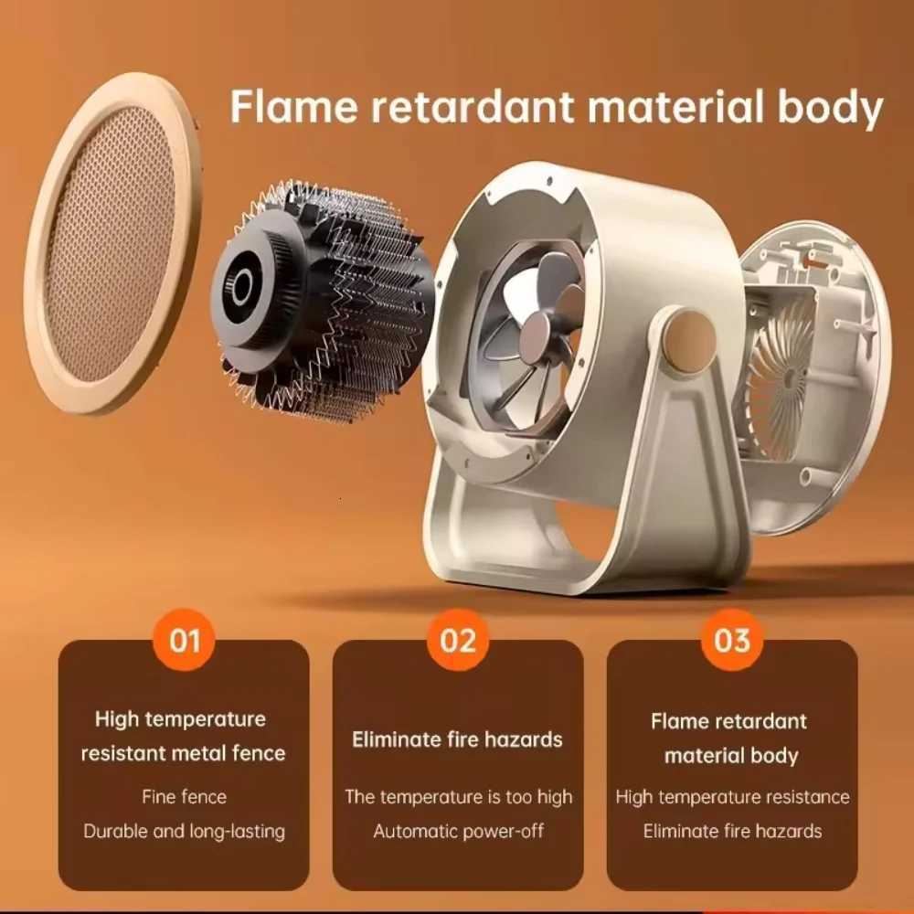 Desktop Heater Electric Hot Air Blower Portable Fan Stove Warm Mini Radiator Home Office Room Warmer for Winter Low Consumption Y251213