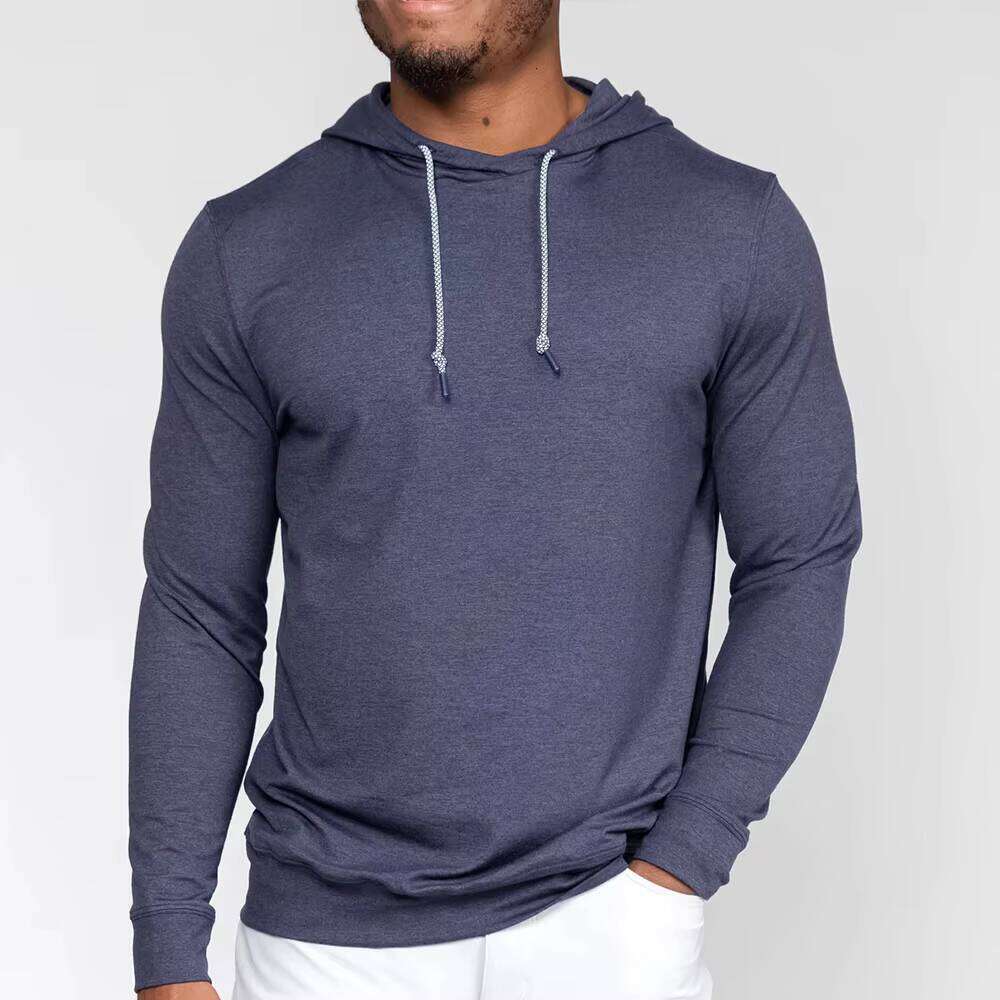 High Quality Men's Polyester Nylon Blank Four-way Stretch Comfort Fit Active Heather Performance Golf Hoodie