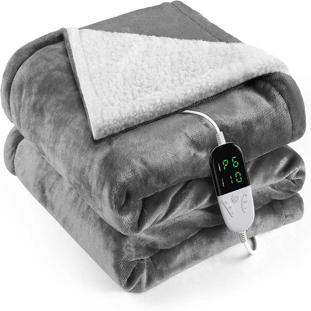 Heated Blanket-Electric BlanketSoft Heated Throw Blanket with 6 Heating Levels 4 Hours auto-OffOver-Heat Protection Y251212
