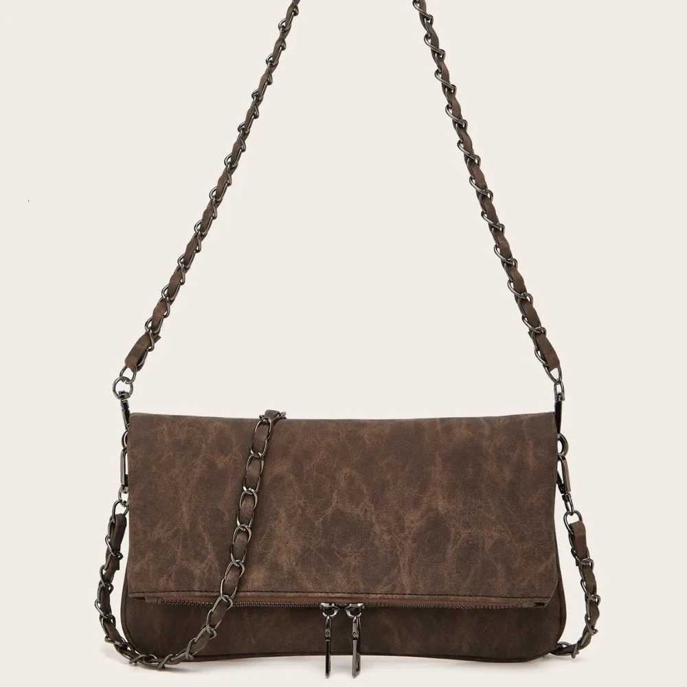 New Trendy Handbag for Women Retro Single Shoulder Crossbody Chain Bag High-end and Niche Design Underarm BagT251213