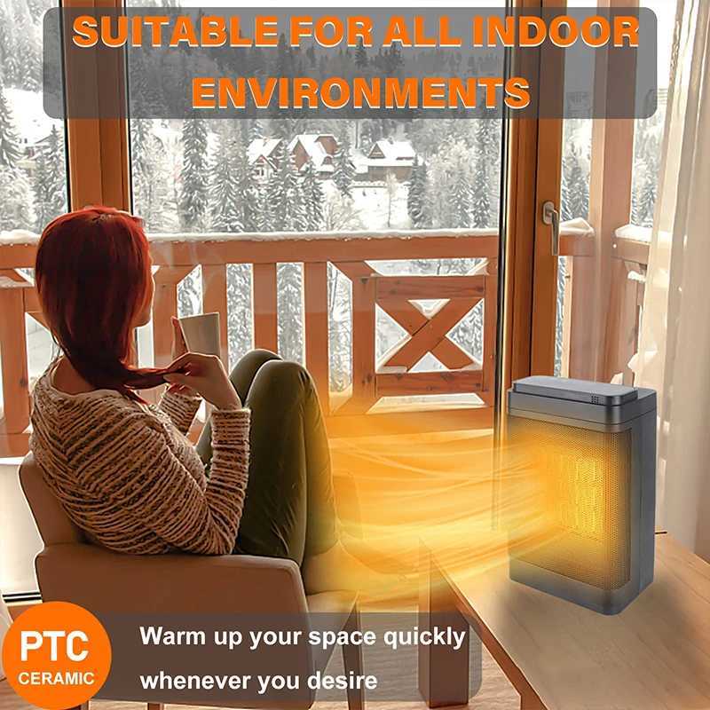 1500W Portable Electric Heater PTC Fan Heater Energy Efficient Space Heaters for Indoor Use Remote Control House Warmer Machine Y251213