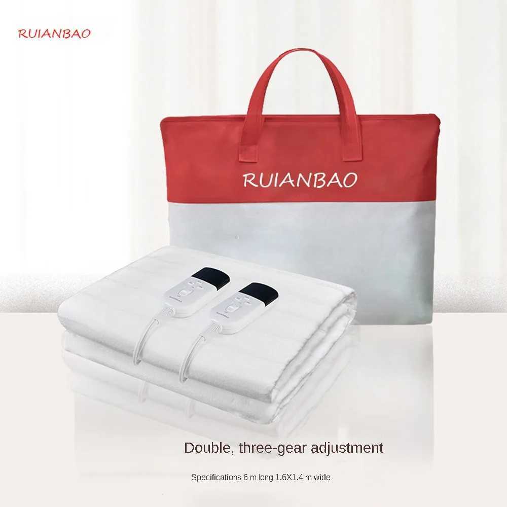 RUIANBAO Heated Blanket Electric Blanket Timer Heated Pad Queen 160140cm 220V Dual Control Thermal Mattress Heated Bed Warmer Y251212