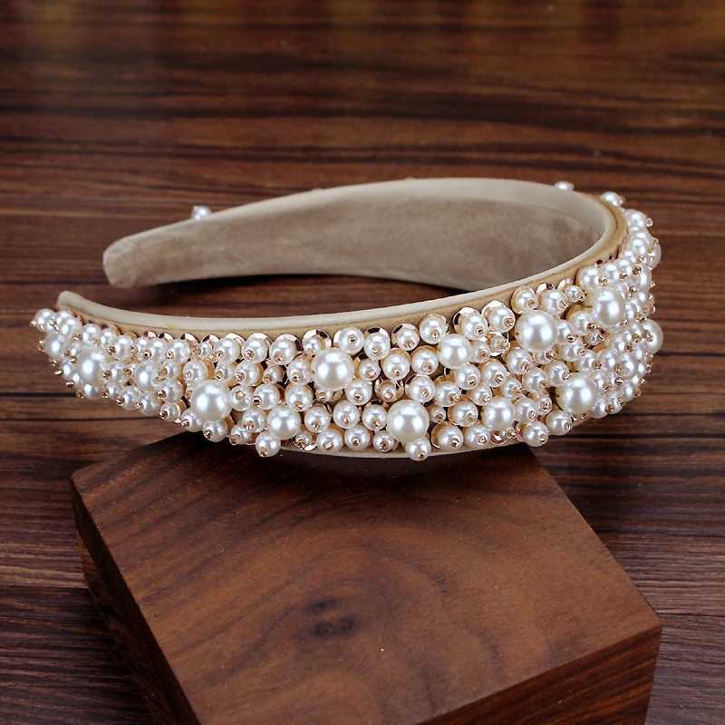 Handmade Fl Pearl Bridal bands For Wen Beaded Haiand Girls Elegant Wedding Hair Accories Y251213