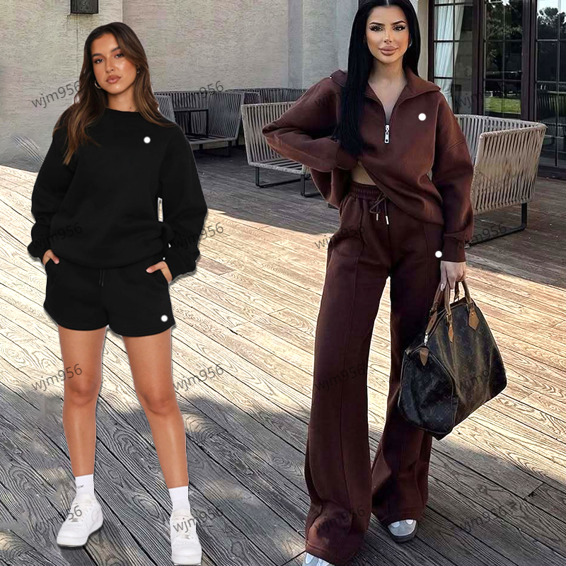 Yoga set sweatshirt shorts gym set tracksuit women clothes Long sleeved shorts suit Hooded sweater pants sports workout sets Exercise & Fitness Wea athletic wear