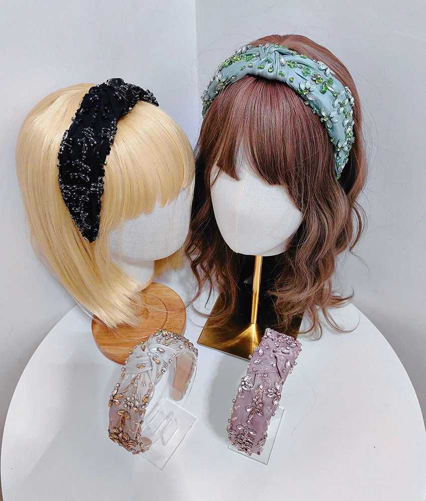 New Luxury Bohen Hair Accories band Crystal Bow Baroque Haiand Center Heaear For Wen Wedding 197 Y251213