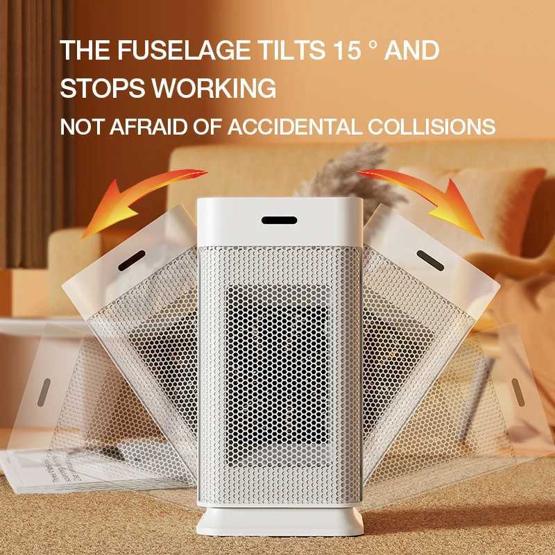 Portable Space Heater For Home Office PTC Ceramic Fast Heating 1200W Electric Fan Heater With Oscillation Remote/Timer Y251213