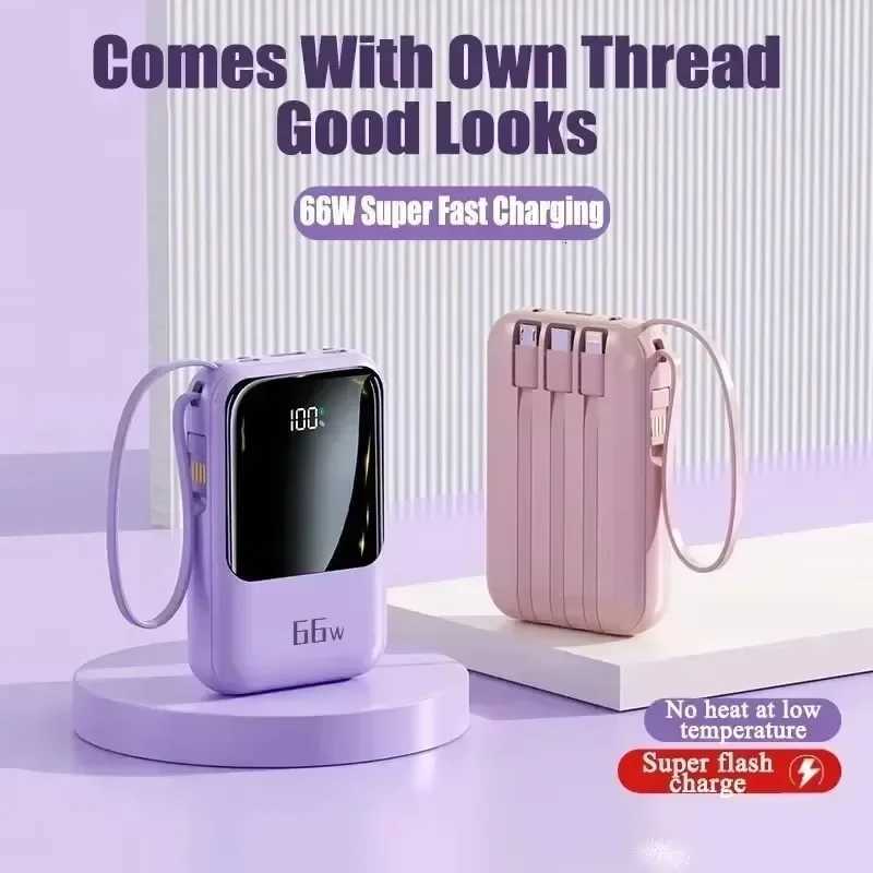 Mini Power Bank 20000mAh 66W er Fast Charging PD 20W Flash Charging Powerbank Spare External Battery for IPhone Phone H251213