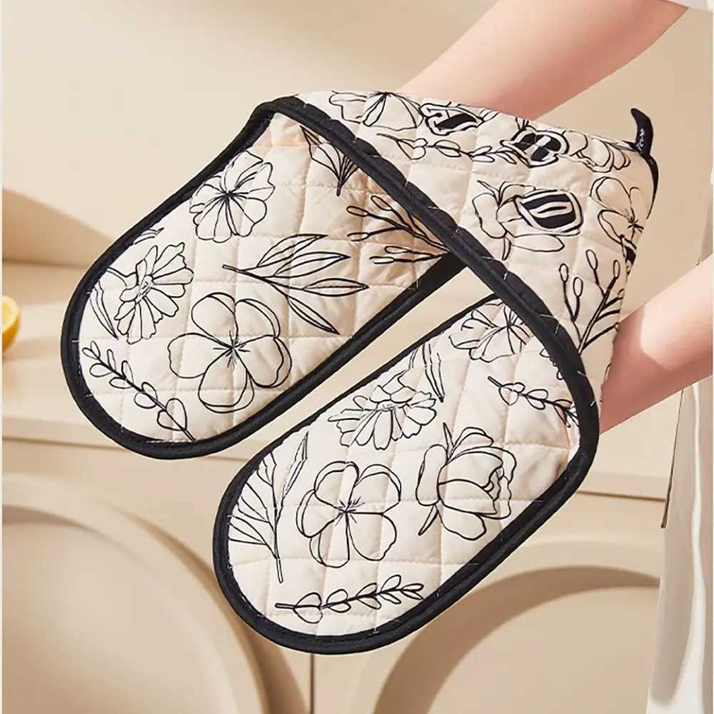 1pc Thicke Microwave Conjoi Gloves Anti-scald Kitchen Tools Heat Resistance Oven Mitts Portable Baking Accessories H251212