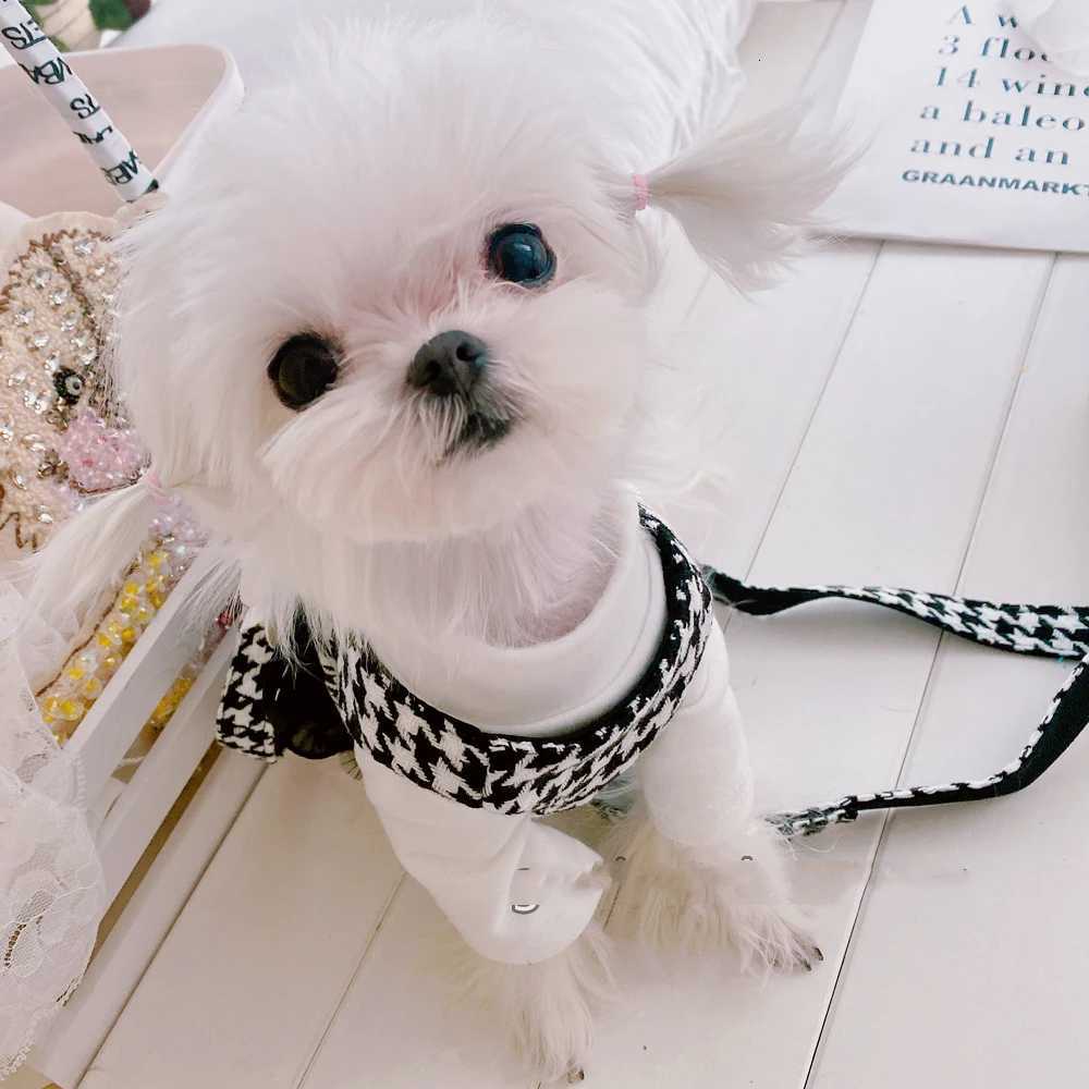 Luxury Lady Pet Harness Vest Dress Lead Set With Tutu Lace Skirt Out Party Wedding Dog Small Puppy Collar Costume Chihuahua Pugs M251213