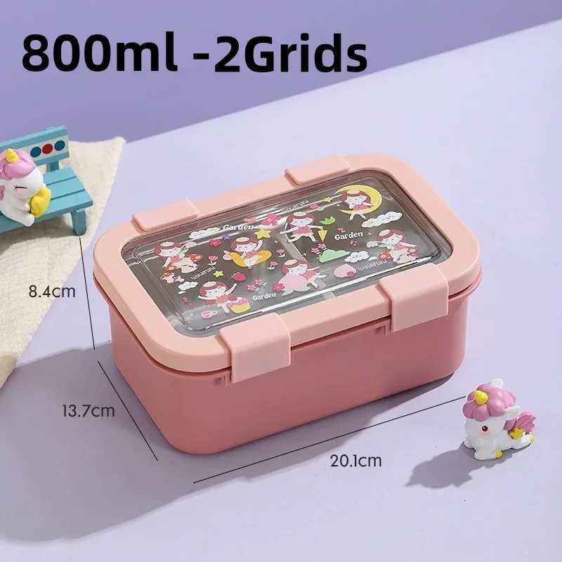 Cartoon Lunch Box Stainless Steel Cpartment Bento Box Microwave Available Food Container Students Off Worker Portable Bento H251213