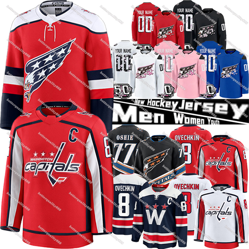 #8 Alex Ovechkin washingtons hockey jersey capital jersey Dubois TJ Oshie Tom WilsonS Ryan Leonard Jakob Chychrun Charlie Lindgren Nicklas Backstrom jerseys