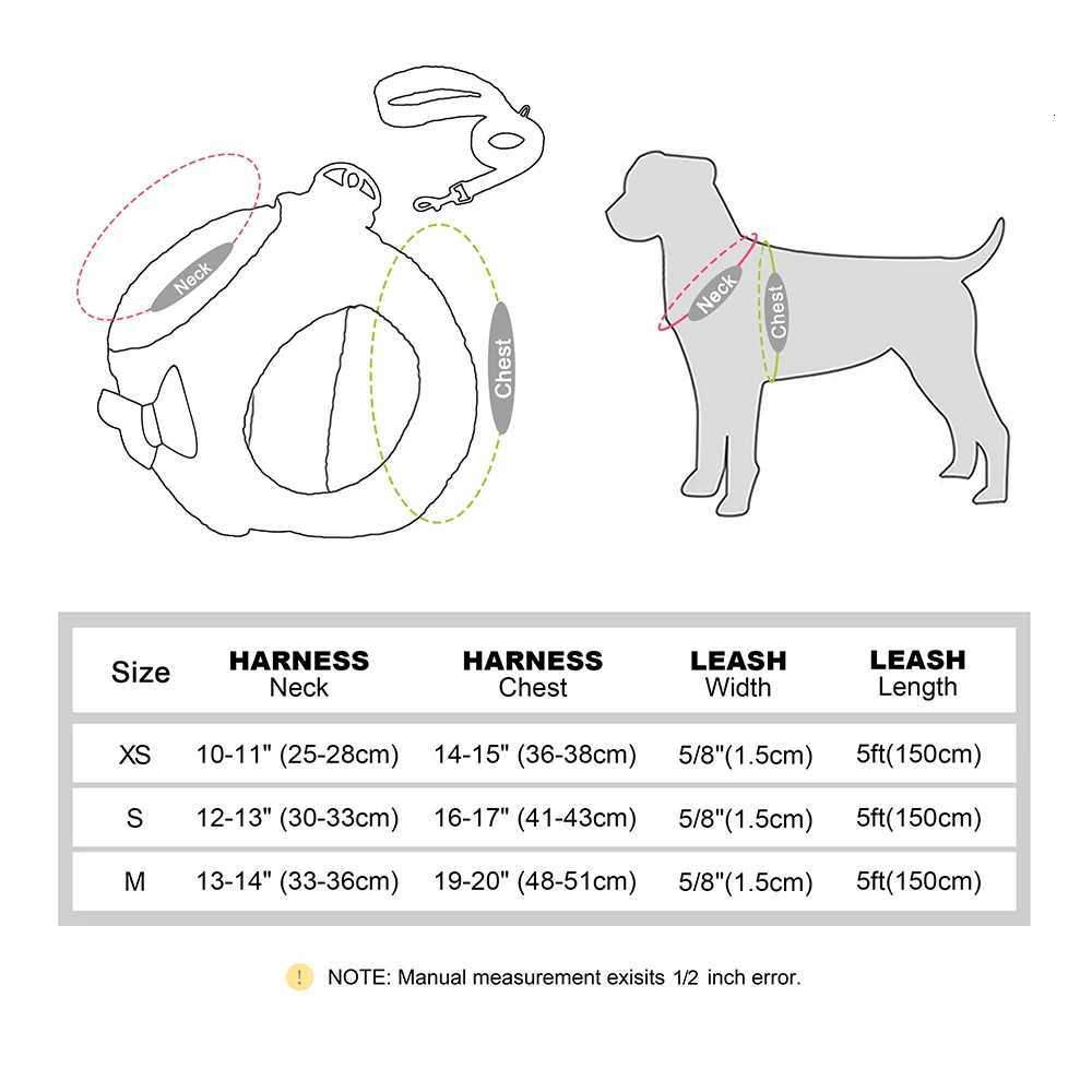 Winter Warm Dog Harness Leash Set Soft Fleece Pet Harness Vest With Cute Bowtie for Small Medium Dogs Chihuahua Walking Belt M251213