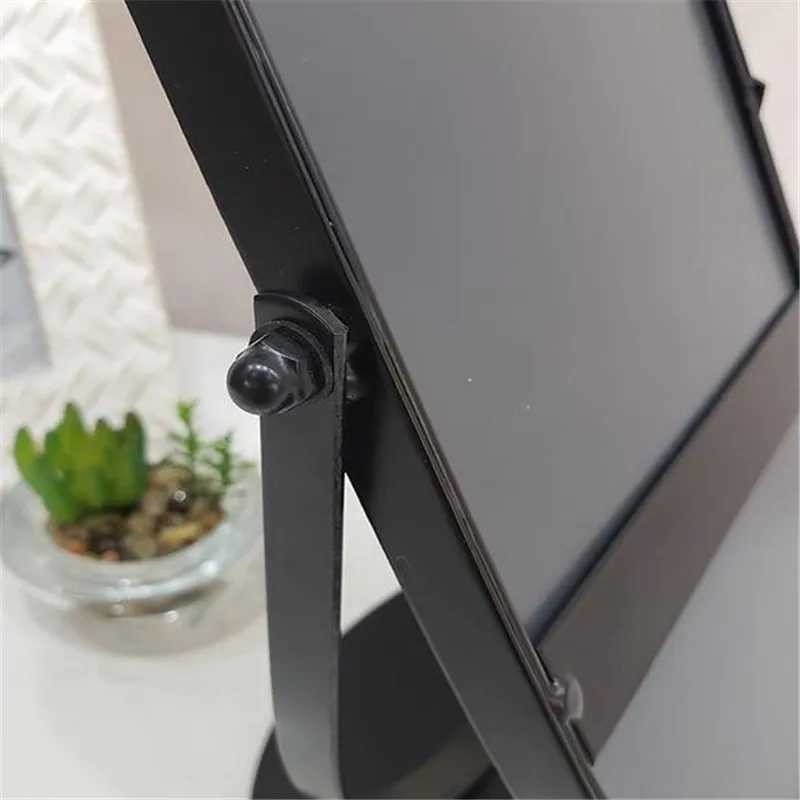 New Nordic Style Black Makeup Mirror Metal Mirror Bathroom Vanity Cosmetic Mirror Table Top Mirrors For Bathroom Dropshipping 4T251213