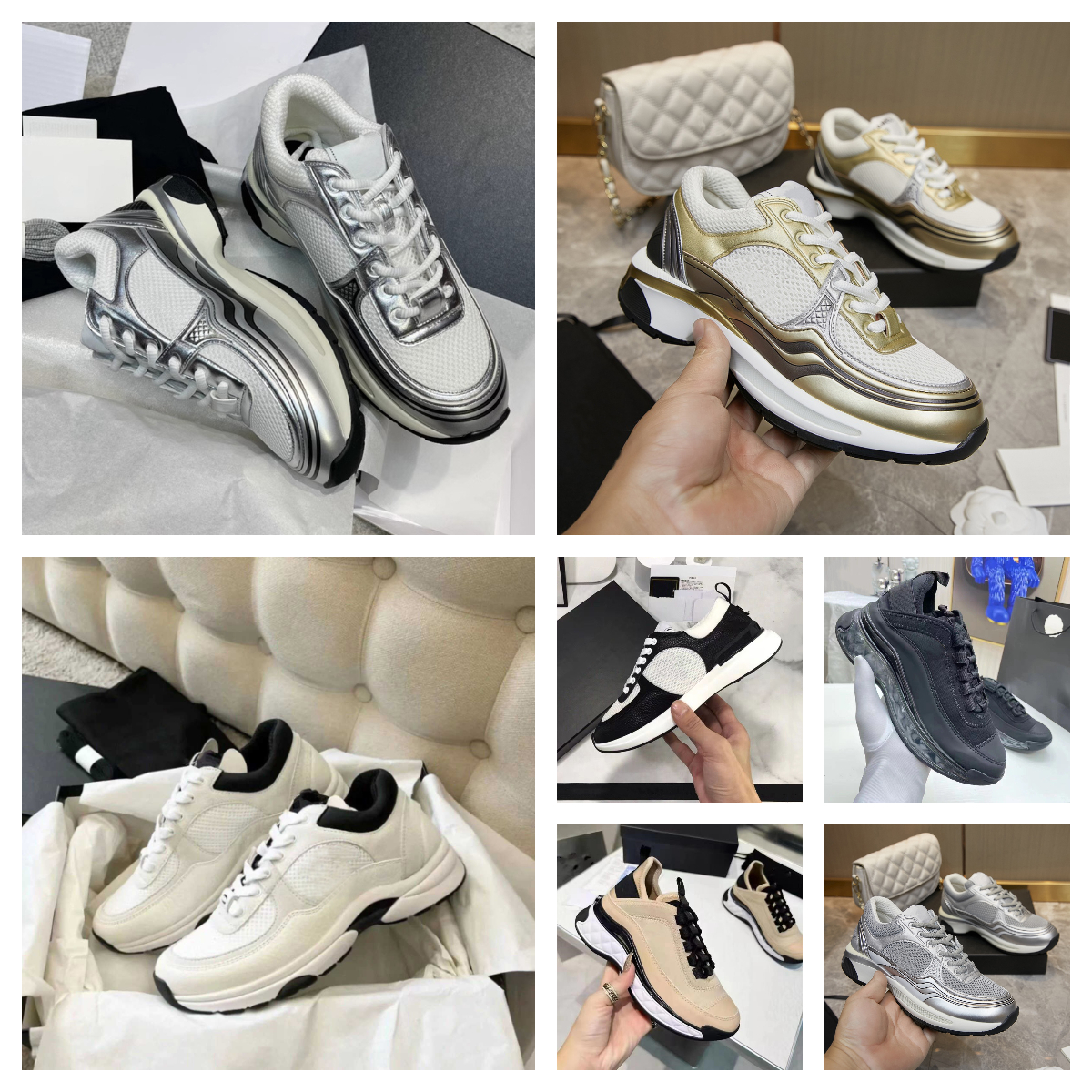sneakers black white sneakers womens luxury high quality shoes designer shoes Out Office famous Reflective Trainers Silver Mesh Calfskin Nylon schuhe with box 35-46