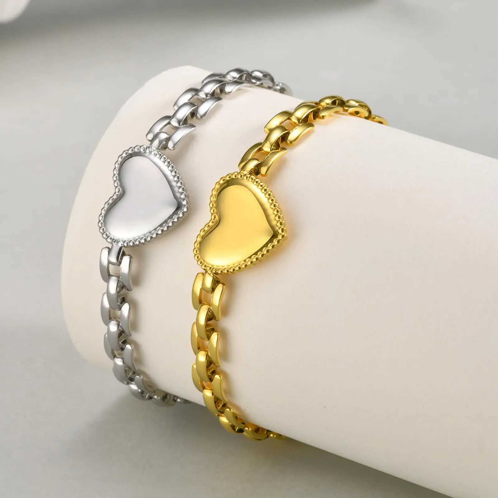 Valentines Day Heart for Women StainlESS Steel StrAP Chain Jewelry Gift for Wife Girlfriend M251213
