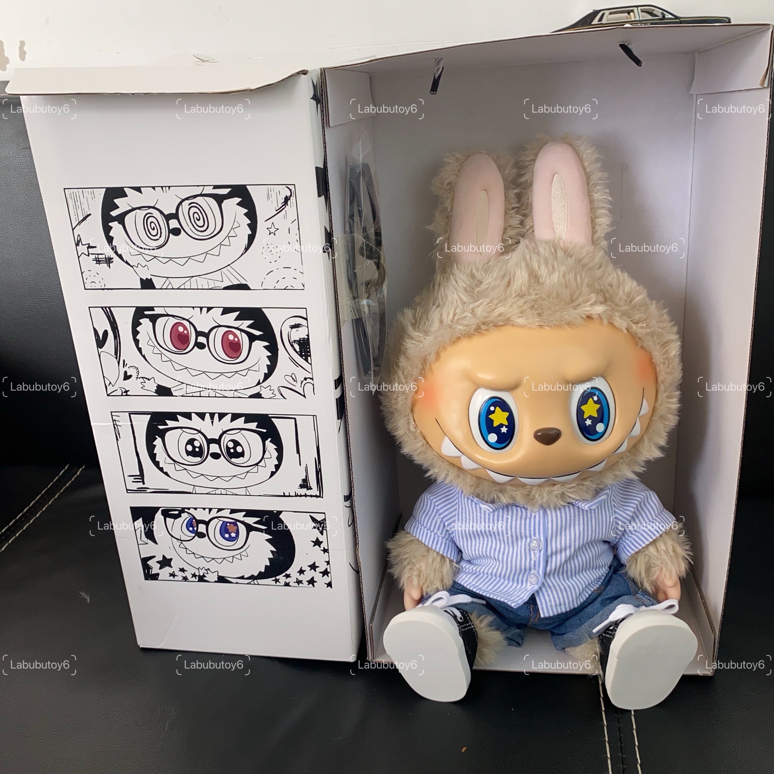 Labubu 40cm Fashion Big Vinyl Doll The Monsters Flip With Me Series Collection Decoration Cute Doll Festivals Gift