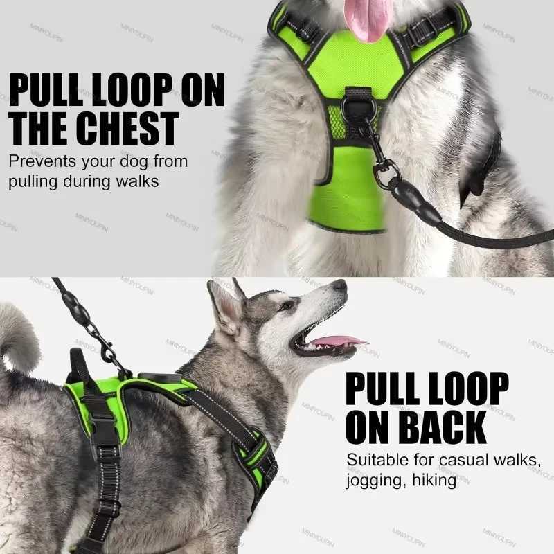 LED Glowing Luminous Dog Harnesses Essential for Dog Walking Safety At Night Dog Vest with Three LED Light Modes Rechargeable M251213