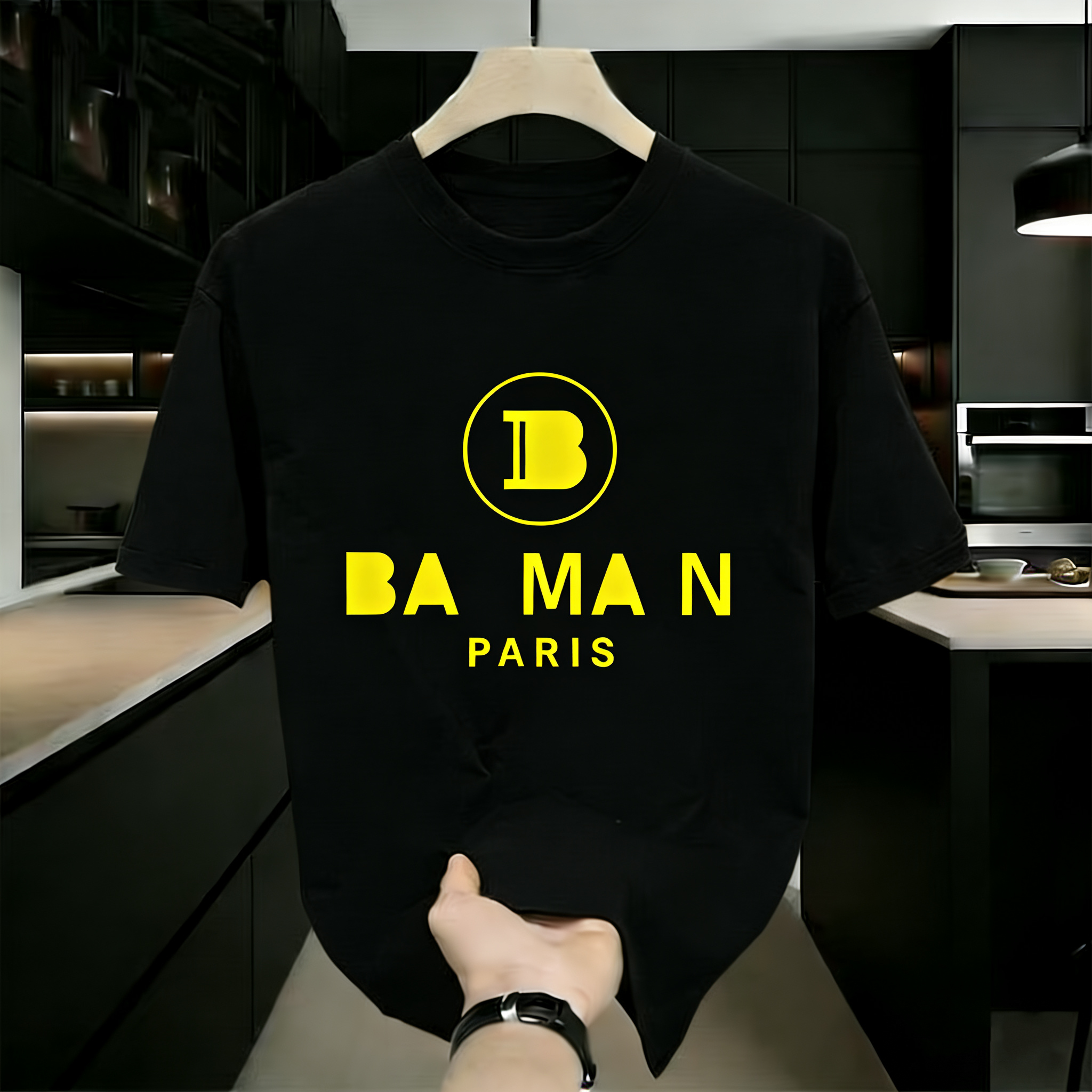 Designer men's T-shirt High quality fashion Brand Y2K BA MAN Paris Print T-Shirt Unisex Cotton Short Sleeve Streetwear Oversized Tee