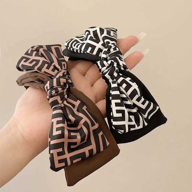 Double Layer Bow Knot Letter Print Haiand Wen Fashion Hair Accories Boho Style band for Daily Party Beach Wedding Y251213