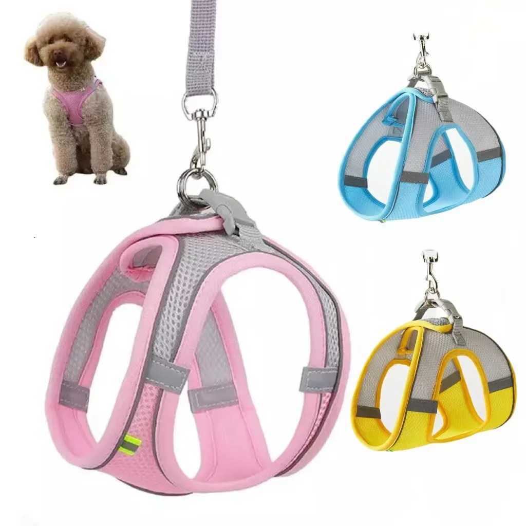 Breathable Pet Harness Adjustable Reflective Dog/Cat Vest Harness for Small Cats Dogs Breathable Outdoor Walking Pet Supplies M251213