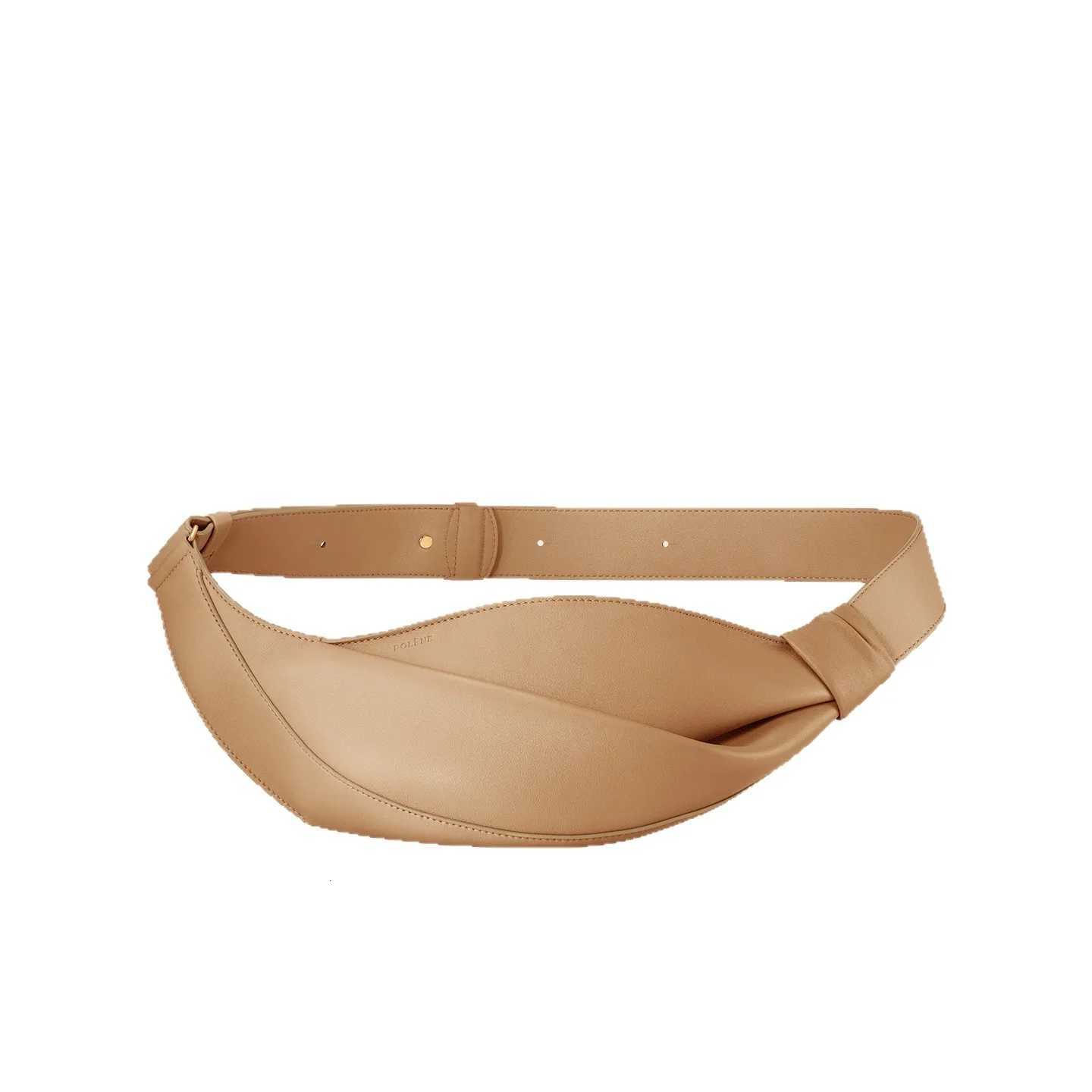 2025 light luxury new smooth cowhide womens shoulder crossbody bag fashionable and versatile cow horn bagT251213