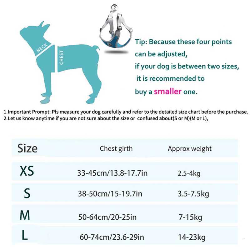 Pet Dog Harness Mesh Breathable Pet Puppies Reflective Dog Cat Vest Harness Dog Soft Chest Strap for Small Medium Dogs M251213