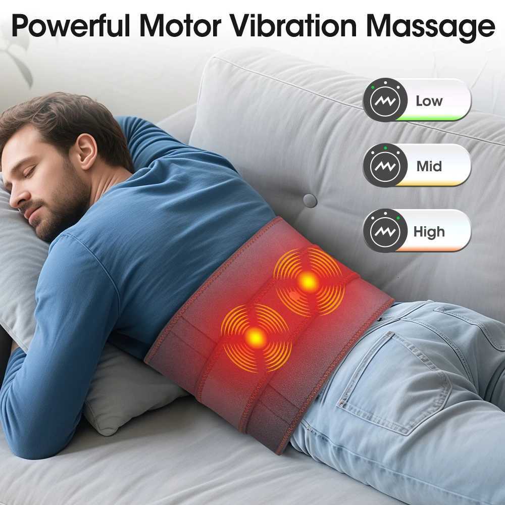New Upgrade Electric Heating Waist Massager Support Belt Vibration Hot Compress Brace Belt Back Relax 3 Gears Adjustment Y251212