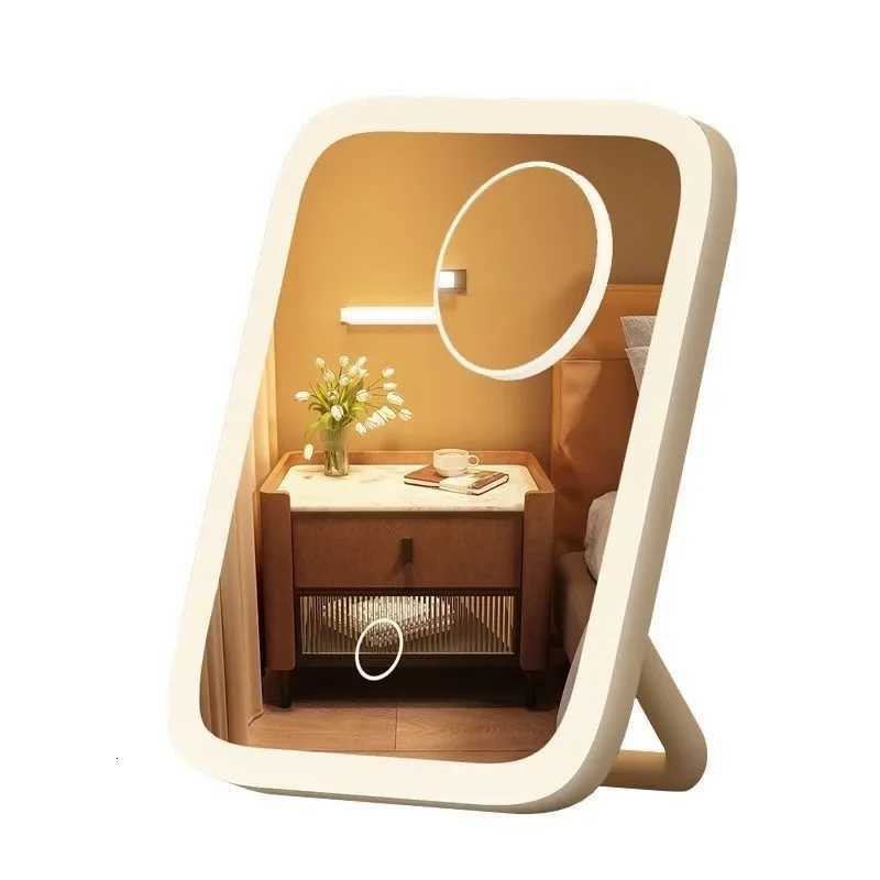 Lighted Vanity Mirror 360 Dimmable Touch Screen Portable Travel makeup Mirror with Bracket LED Cosmetic Mirror for Makeup DeskT251213
