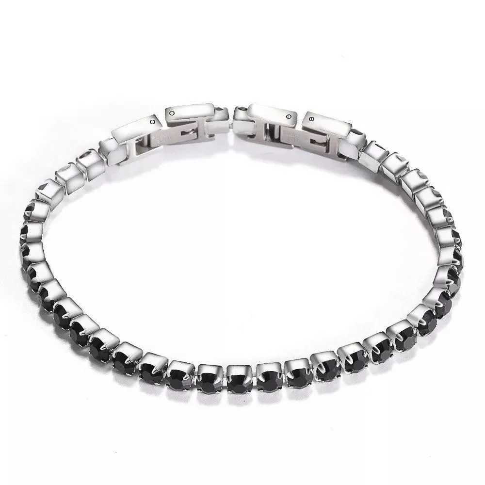 Stainless Steel Tennis Adjustable Black Zircon for Women M251213