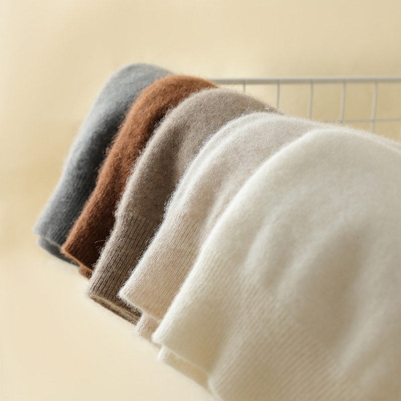 Autumn Winter New Womens Half Turtleneck Cashmere Sweater Loose Pullover Versatile Sweater Inner Knitted Cashmere Base Shirt