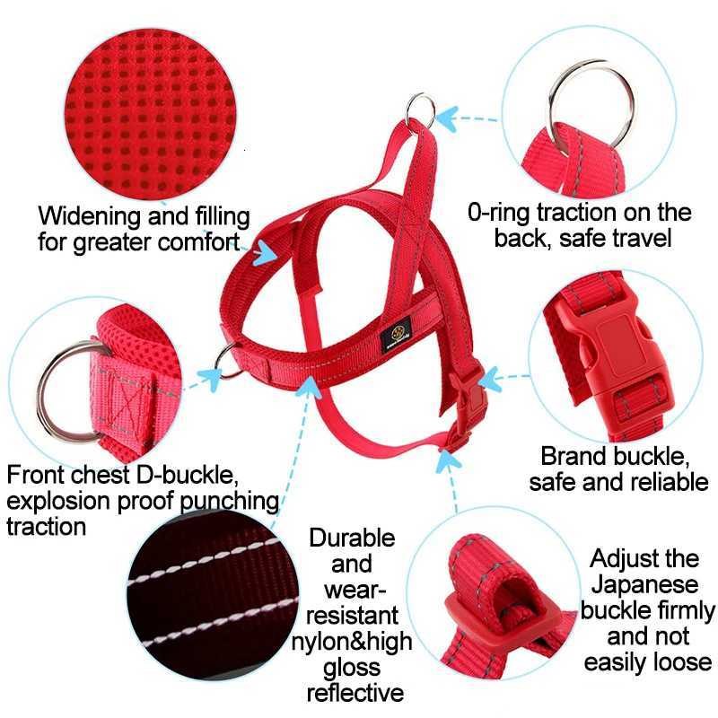 Harness for A Small Dog Harness Harnait Dog Chest Nylon Large Dog Harness Small Breed GXQ04 M251213