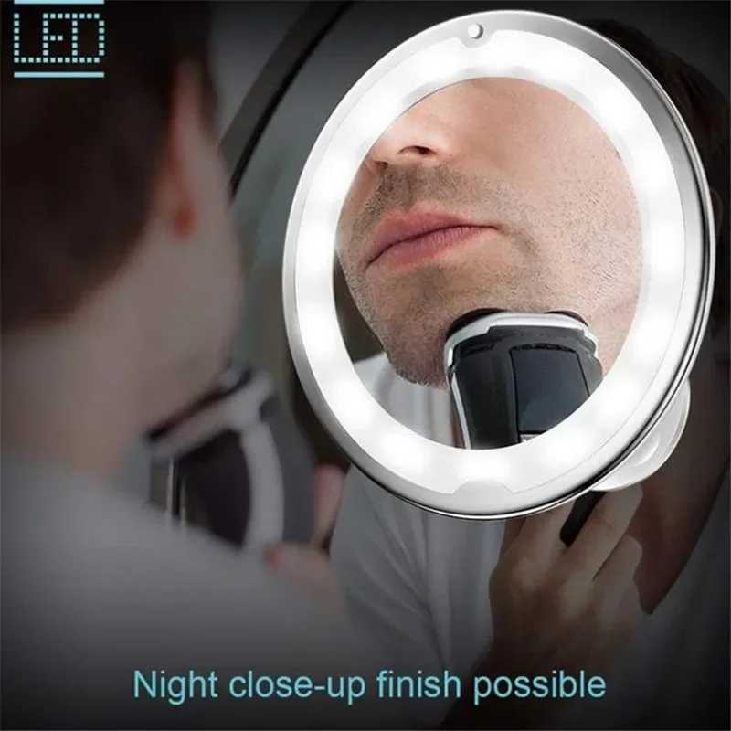 Portable Flexible Makeup Mirror 10X Magnifying Mirrors LED Lighted Touch Screen Vanity Mirror Dressing Table Cosmetic Mirrors 30T251213