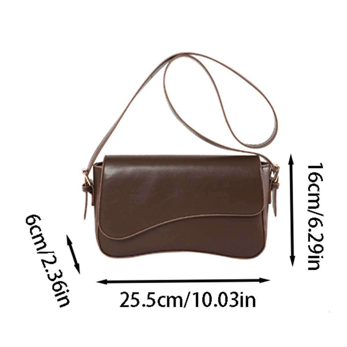 Coffee-Colored Simple Crossbody Bag Street Trend Light Luxury Exquisite Small Square Bag Womens Single-Shoulder Bag 1 PieceT251213