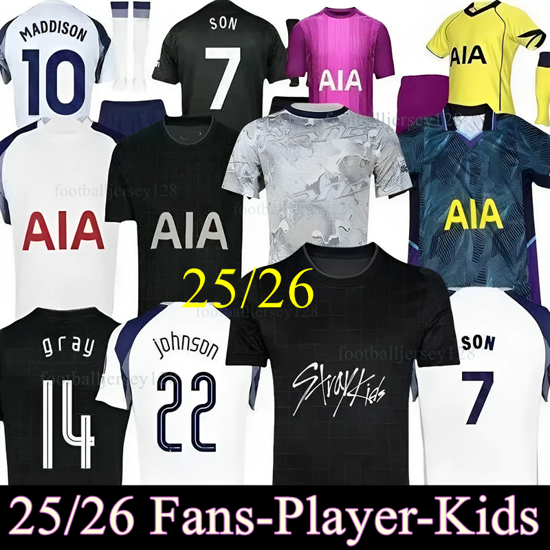 25 26 Fans player version tottenham Soccer jersey 2025 2026 KULUSEVSKI XAVI VELIZ VAN DE VEN Football kits shirts Men kids goalkeeper pre match Tottenham jersey
