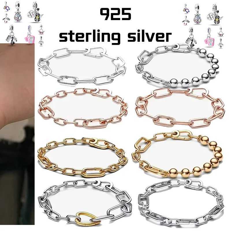 2025 New 925 Sterling Silver Classic Fashion Pearl Link Splicing Chain High Jewelry Accessory for Mothers Day M251213