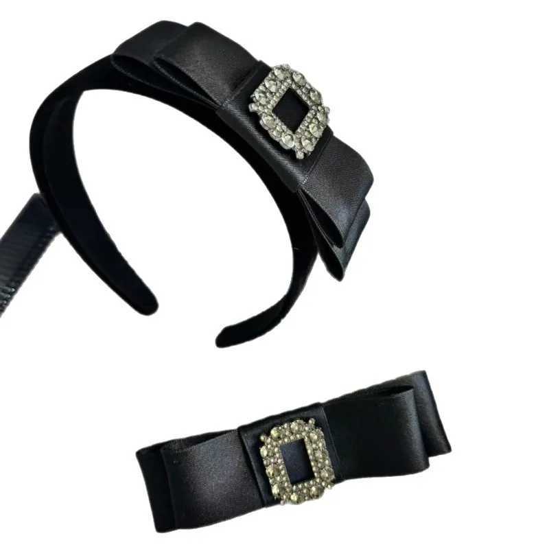 Black Double Layer Rhinestone band Rich Girl Style Non-Slip Wens Hair Hoop Versatile Elegant Outdoor Hair Accory Y251213