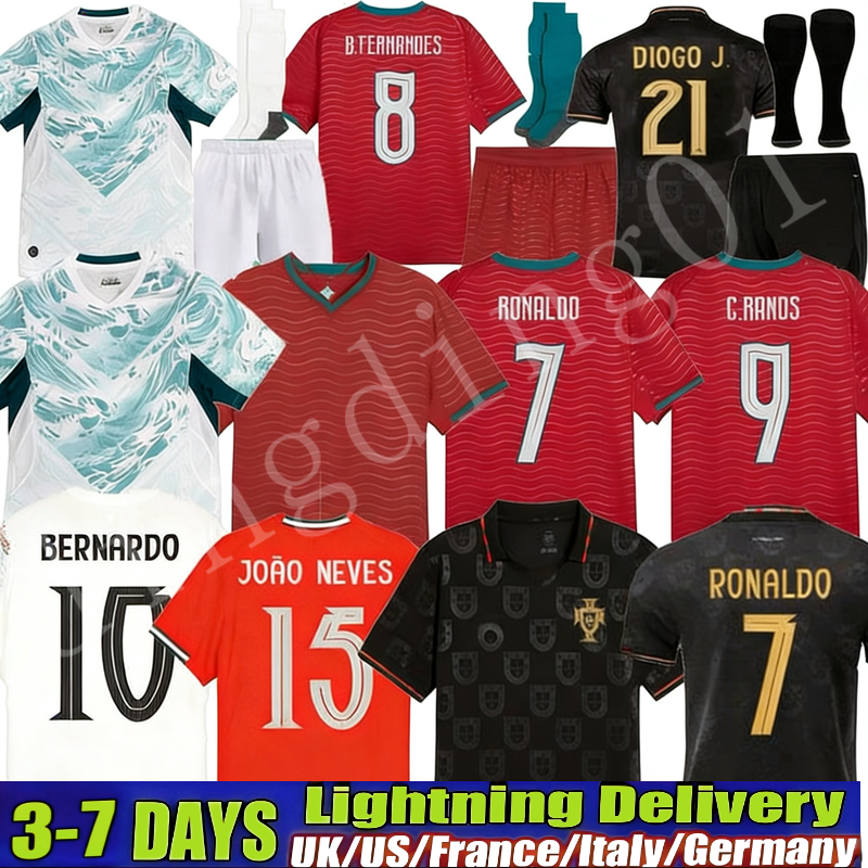 2025 2026 Portugal football shirt Team Men's and children's suits 2026 soccer Portuguesa RoNalDo Jerseys JOAO FELIX BERNARDO B. FERNANDES PEPE