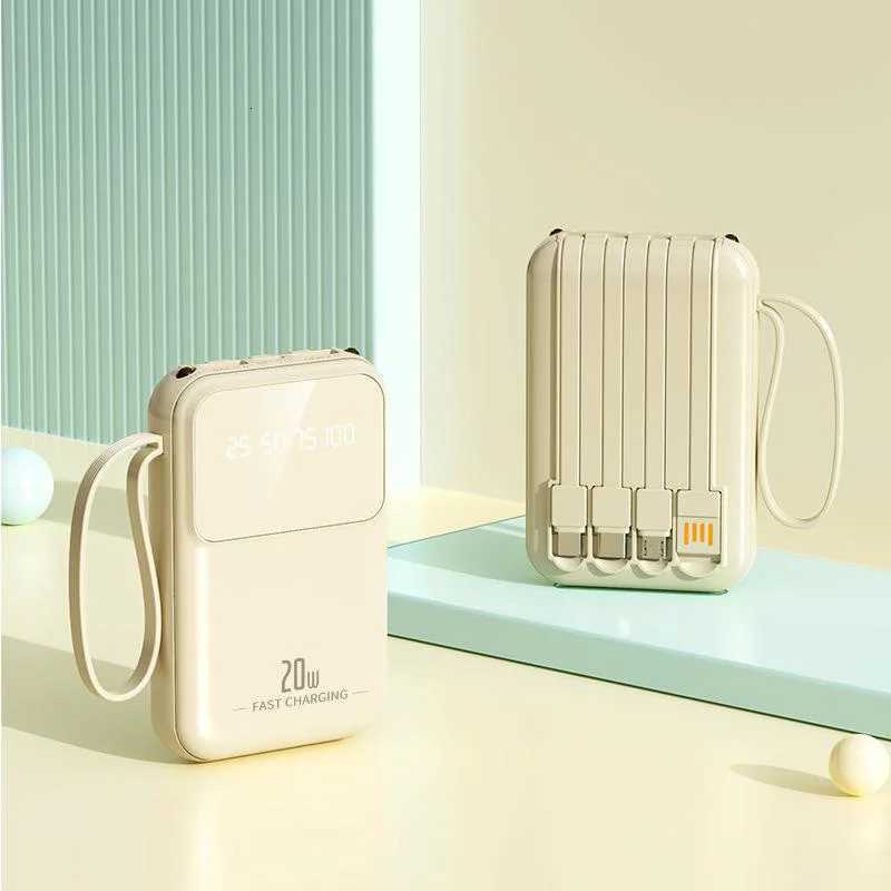 10000mAh cpact portable power bank charging with built-in charging cable Powerbank suitable for iPhone///Huaewei H251213