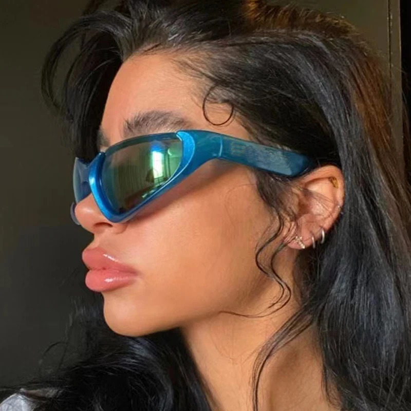 Cycling Steampunk Y2K Sunglasses Women Men Brand Design Sports Punk Sun Glasses Summer Unisex Mirror Shades UV400 251212