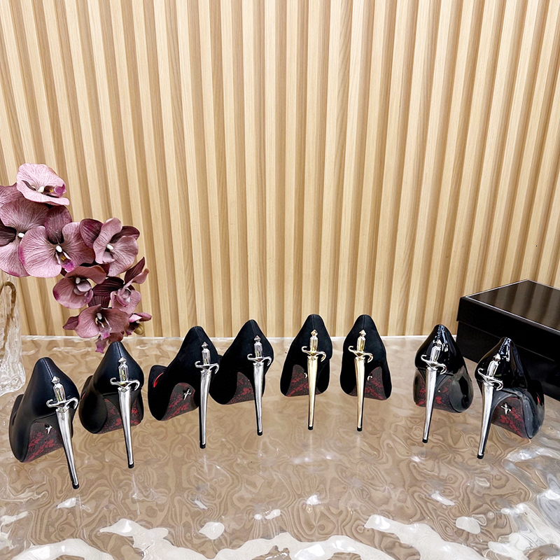 35-43 Dagger Heels Designer Pumps Fashion Women Sandals Business Prom Party Sexy Stiletto Heel Dress Sandal Dagger Shoes 998