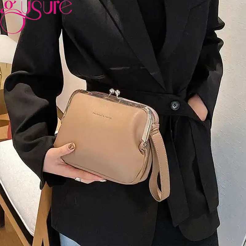 Gusure Vinatge Shell Women Shouder Crossbody Bag Clip Designer Small Handbags Luxury PU Leather Messenger Bag Lady Fashion PurseT251213
