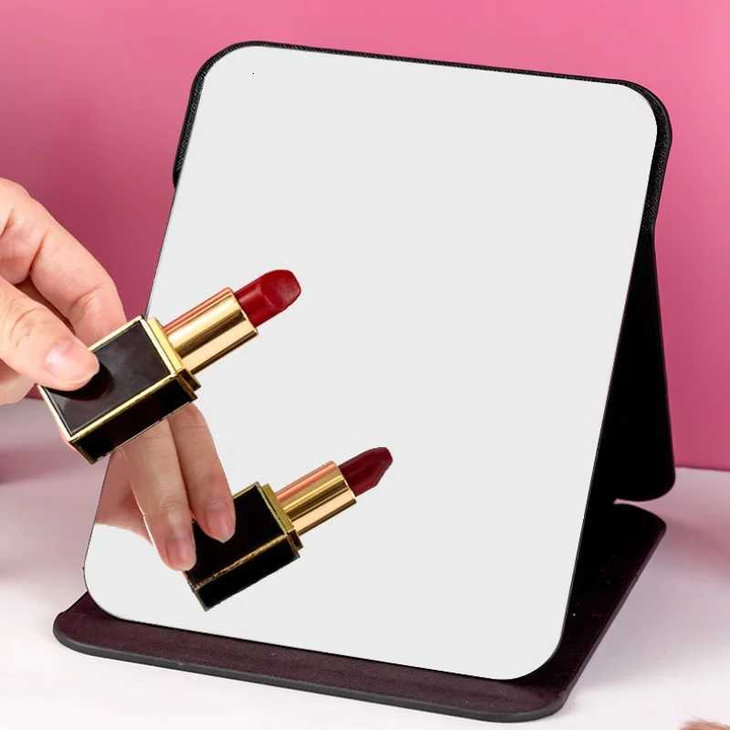 Leather Soft Face Makeup Mirror for Home Portable Folding Desktop High Definition Beauty MirrorT251213