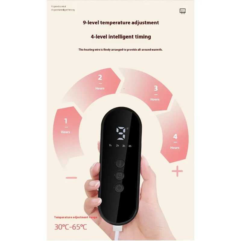 9 Level 4 Mode Timer 30X60cm Electric Heating Pad Blanket Hot Heated Pad for Abdomen Shoulder Knee Legs Winter Warm Washable Y251212