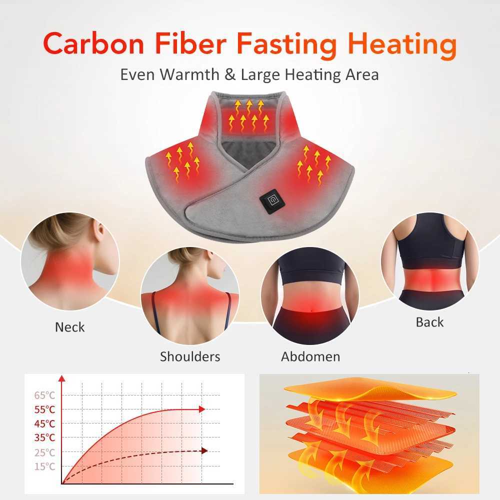 Electric Heating Shoulder Neck Pad Winter Soft Hot Compress Back Shawl Thermal Mat USB Heated Back Wrap Office Warmer Blanket Y251212