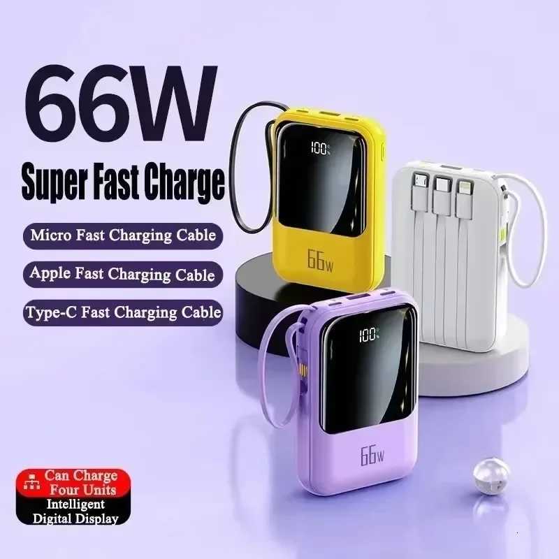Mini Power Bank 20000mAh 66W er Fast Charging PD 20W Flash Charging Powerbank Spare External Battery for IPhone Phone H251213