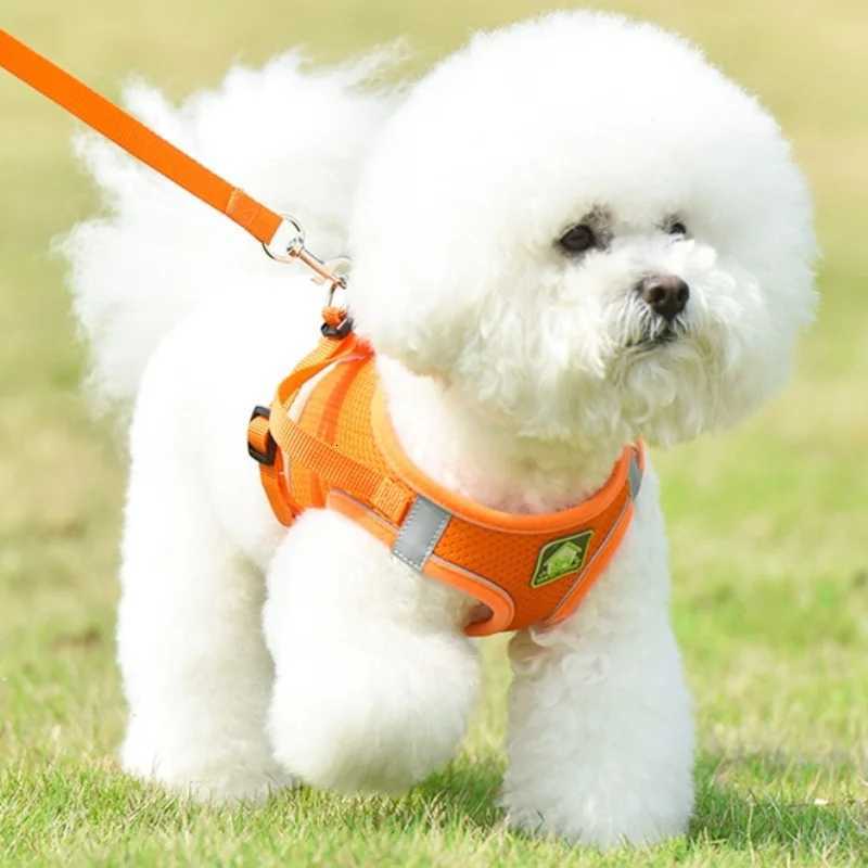 Dog Harness Leash Set Soft Comfortable Pet Dog Chest Strap Adjustable Puppy Cat Harness Vest French Bulldog Pet Dog Accessories M251213